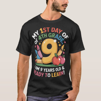 4th Grade Back to First Day of School Boys Girl v Tシャツ