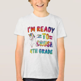 4th Grade Back to School Unicorn Tee トライブレンドＴシャツ