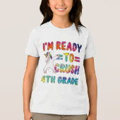 4th Grade Back to School Unicorn Tee トライブレンドＴシャツ (正面)