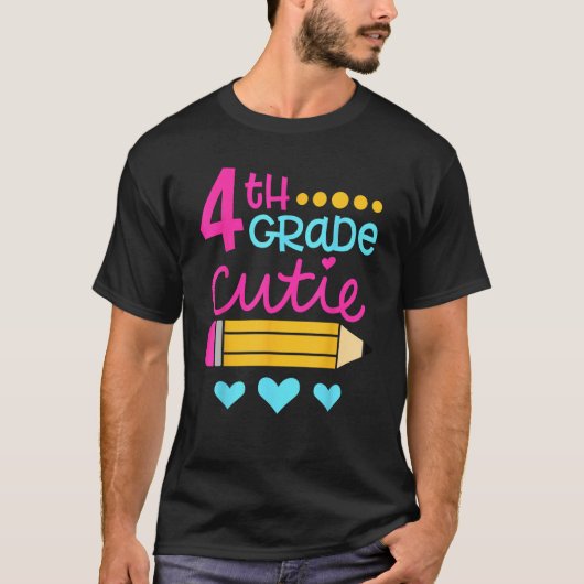4th Grade Cutie First Day of School Back to School Tシャツ (正面)