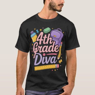 4th Grade Diva First Day of School Girl Clothes G Tシャツ