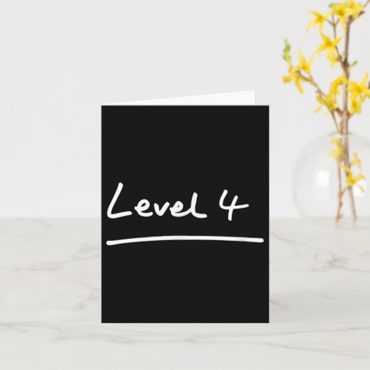 4th Grade Level 4 Student &amp; Teacher Cool Back  カード (黄色い花)