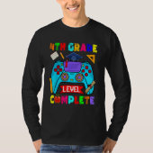 4th Grade Level Complete Cute Gamer Graduate Game  Tシャツ (正面)