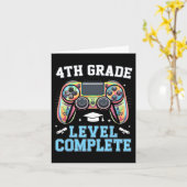 4th Grade Level Complete Last Day Of School Gamer カード (黄色い花)