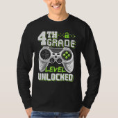 4th Grade Level Unlocked Game On 4th Grade Back To Tシャツ (正面)