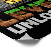 4th Grade Level Unlocked Pixel Game First Day Boy  ポスター (角)