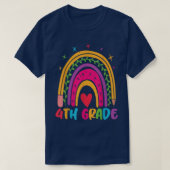 4th Grade Rainbow Teacher Student Back To School Tシャツ (デザイン正面)