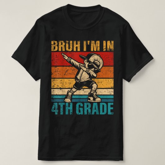 4th Grade Ready Cute Back to School Character Tee Tシャツ (デザイン正面)