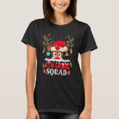 4th Grade Squad Plaid Reindeer Santa Hat Teacher C Tシャツ (正面)