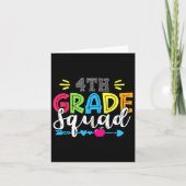 4th Grade Squad Team Back To School Teacher Studen カード (正面)