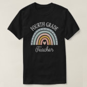 4th Grade Teacher Cute Rainbow Tシャツ (デザイン正面)