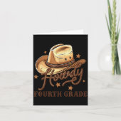 4th Grade Teacher Rodeo Country Western Howdy Four カード (正面)