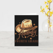 4th Grade Teacher Rodeo Country Western Howdy Four カード (黄色い花)