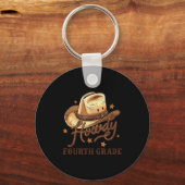 4th Grade Teacher Rodeo Country Western Howdy Four キーホルダー (正面)
