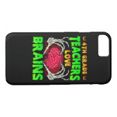 4th Grade Teacher Skeleton Heart Hands Halloween L Case-Mate iPhoneケース (裏面(横))