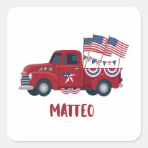 4th+July+カスタムピックアップトラックステッカー
