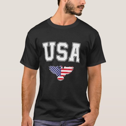 4th July America Independence Day Patriot Usa Mens Tシャツ (正面)