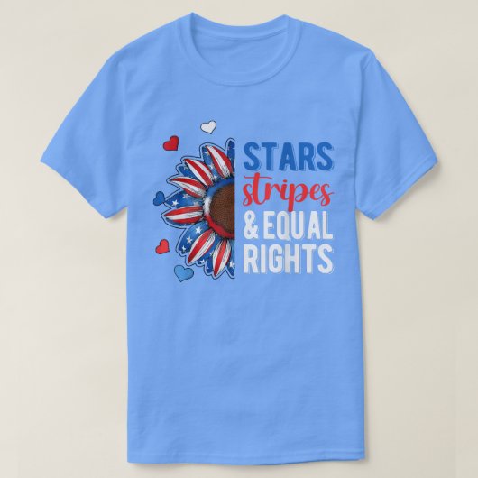 4th July America Independence Stars Stripes And Eq Tシャツ (デザイン正面)