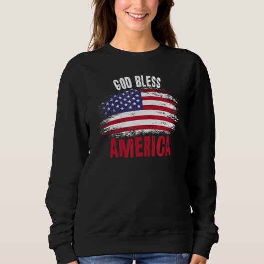 4th july apparel USA american flag 4th of july for スウェットシャツ (正面)