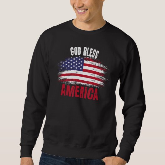 4th july apparel USA american flag 4th of july for スウェットシャツ (正面)
