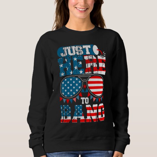 4th july apparel USA american flag 4th of july for スウェットシャツ (正面)