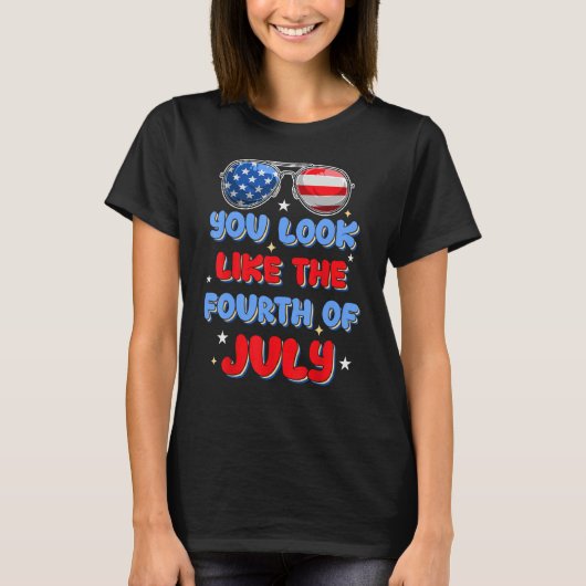 4th july apparel USA american flag 4th of july for Tシャツ (正面)