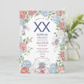 4TH July Birthday Party, Any Age, Red White Blue 招待状 (スタンド正面)