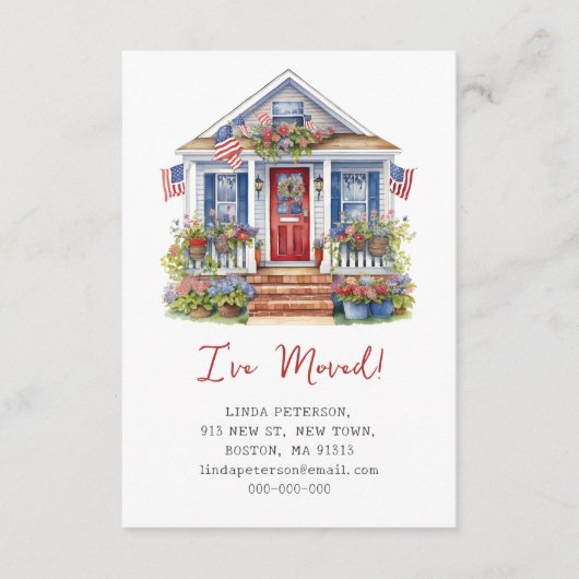 4th July I've Moved New Address 案内状 (正面)