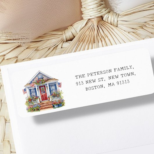 4th July Moving Home New Address ラベル