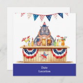 4th July Pool Party with Hippo in Bikini  セーブザデート (正面/裏面)