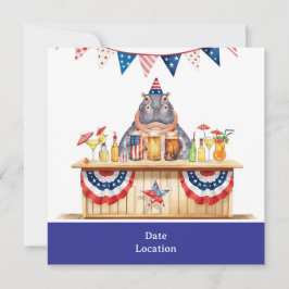 4th July Pool Party with Hippo in Bikini  セーブザデート