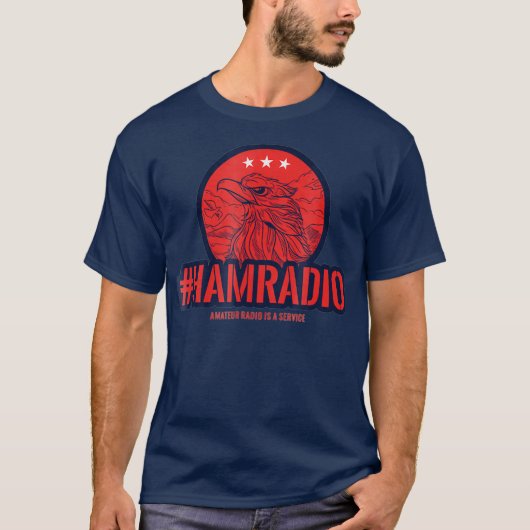 4th july US Ham Radio  - Patriotic shirts for Tシャツ (正面)