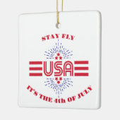 4th of July セラミック オーナメントをステイ フライ セラミックオーナメント (左)