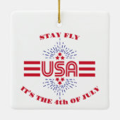 4th of July セラミック オーナメントをステイ フライ セラミックオーナメント (裏面)