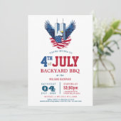 4th of July バックヤードBBQ - Two Towers テーマ 招待状 (スタンド正面)