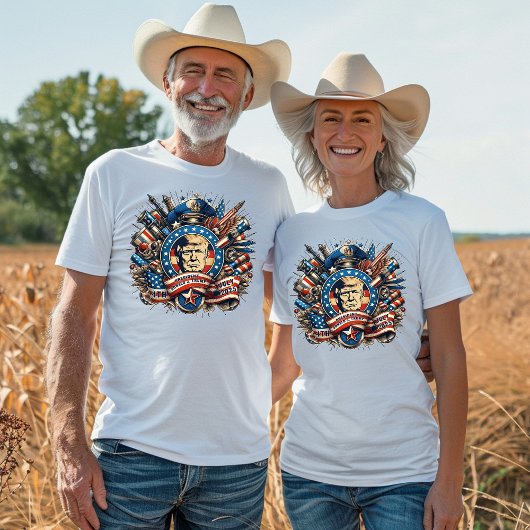 4th of July 大統領トランプ Tシャツ