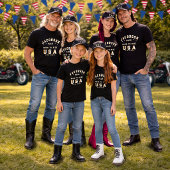 4th Of July 家族写真 Born To Ride カスタマイズ Tシャツ