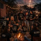 4th Of July 家族写真 Born To Ride カスタマイズ Tシャツ