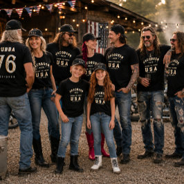 4th Of July 家族写真 Born To Ride カスタマイズ Tシャツ