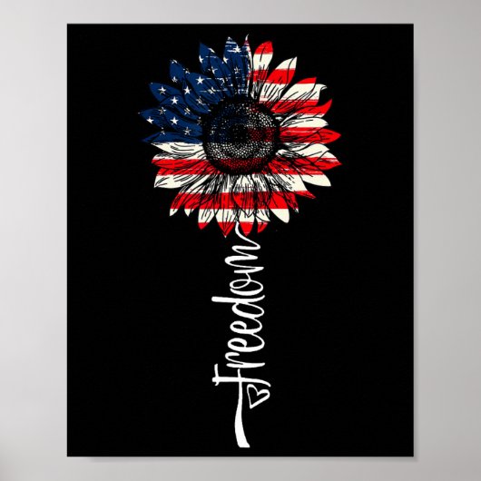 4th of July 独立記念日 アメリカ国旗を祝おう ポスター (正面)