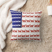 4th of July 猫の旗 赤 白 青 クッション (ブランケット)