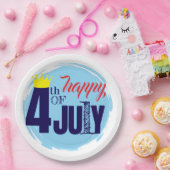 4th of July 王冠 ペーパープレート (パーティー)