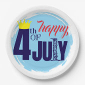 4th of July 王冠 ペーパープレート (正面)