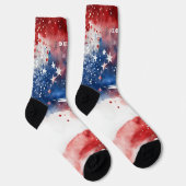 4th of July 赤と青の靴下 ソックス (右)