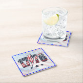 4th of July 1776-63751 スクエアペーパーコースター (インサイチュ)