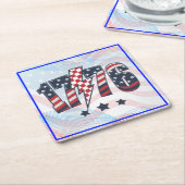 4th of July 1776-63751 スクエアペーパーコースター (アングル)