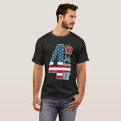 4th of July 2023 Independence Day With USA America Tシャツ (正面フル)