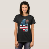 4th of July 2023 Independence Day With USA America Tシャツ (正面フル)