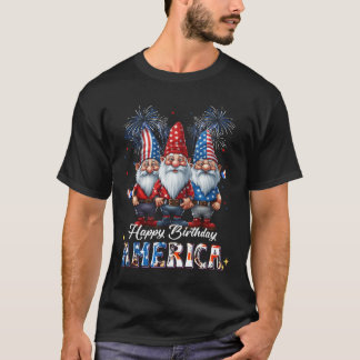 4Th Of July 2023 Usa Patriotic Gnomes Happy Americ Tシャツ