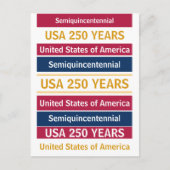 4th of July 2026 USA 250 Years Semiquincentennial  ポストカード (正面)